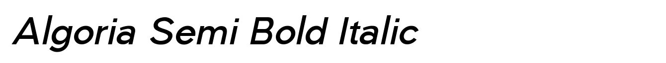 Algoria Semi Bold Italic